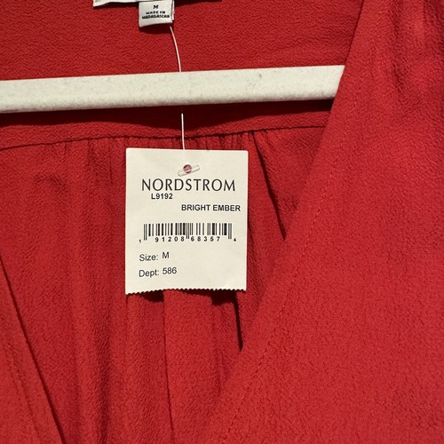 Madewell Red Orange Wrap Top NEW Size Medium - Imagen 5 de 8