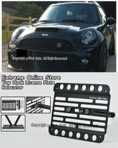 For 08-10 Mini Cooper Clubman R55 Front Tow Hook License Plate Bracket Relocator For 08-10 Mini Cooper Clubman R55 Front Tow Hook License Plate Bracket Relocator
