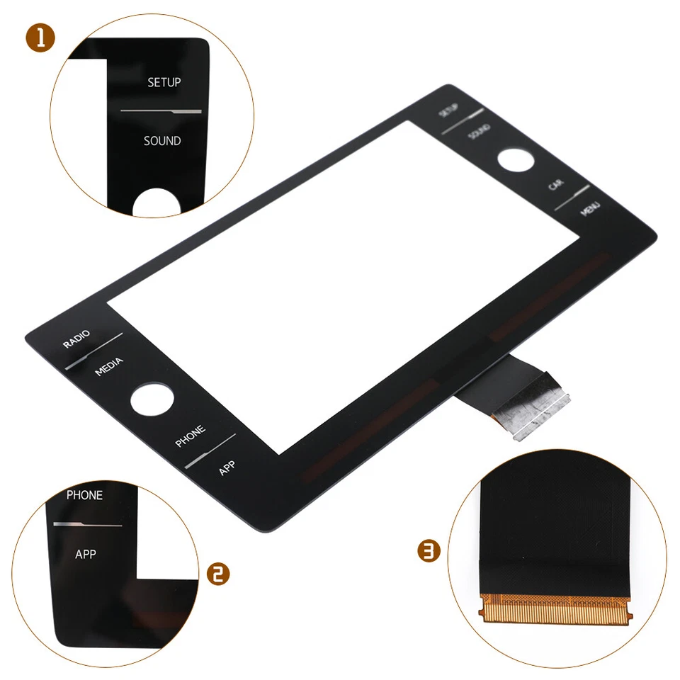 8" Glas Touch Screen Digitizer 5G6919605B Für VW Golf 7 POLO Passat B8 Car Radio - Bild 3 von 4