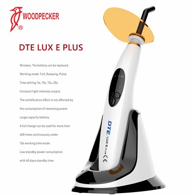 Woodpecker Dental LED Curing Light Lamp DTE LUX E PLus Wide Spectrum 3s Curing