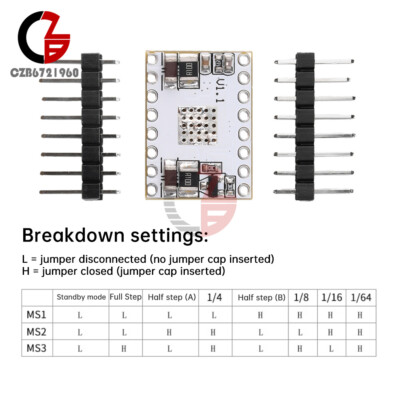TB67S109 Stepper Motor Driver Module Maximum 4A Current Drive for 42/57 Motors