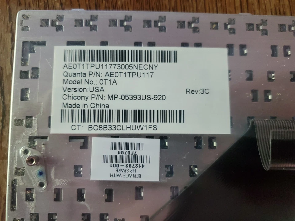 TECLADO HP NC 2400 CON PUNTSTICK - EE. UU. - 412782-001 Envío rápido. Foto 3 de 3