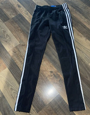 adidas Originals Trefoil Womens Size XS Black Elastic Waist Track Pants