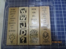 2000 Stampin Up Little Inspirations 4 pc wood mounted stamp set Border set