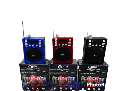 EPRO PLUS Portable PA System w/ USB/Micro-SD, FM Radio, Recording 