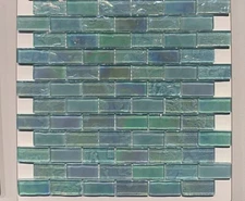 LM-1329  1x2 Northern Glass Mosaic, 10 sheets