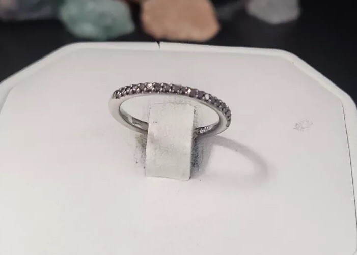 STERLING SILVER .925 1.5MM STACKABLE ETERNITY CZ … - image 1