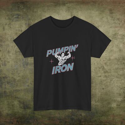 Pumping Iron, Workout Tee, Weight Lifting, Arnold Like, Weights