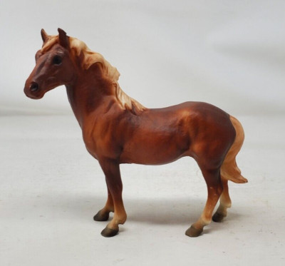 Vtg Chestnut Breyer Horse 1st Gen Mustang Figure Stallion Brown 6.5'' x 6.5'' 70's