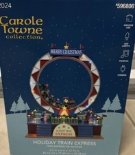 Carole Towne Holiday Train Express Christmas Village LED Lights Musical 2024 NEW