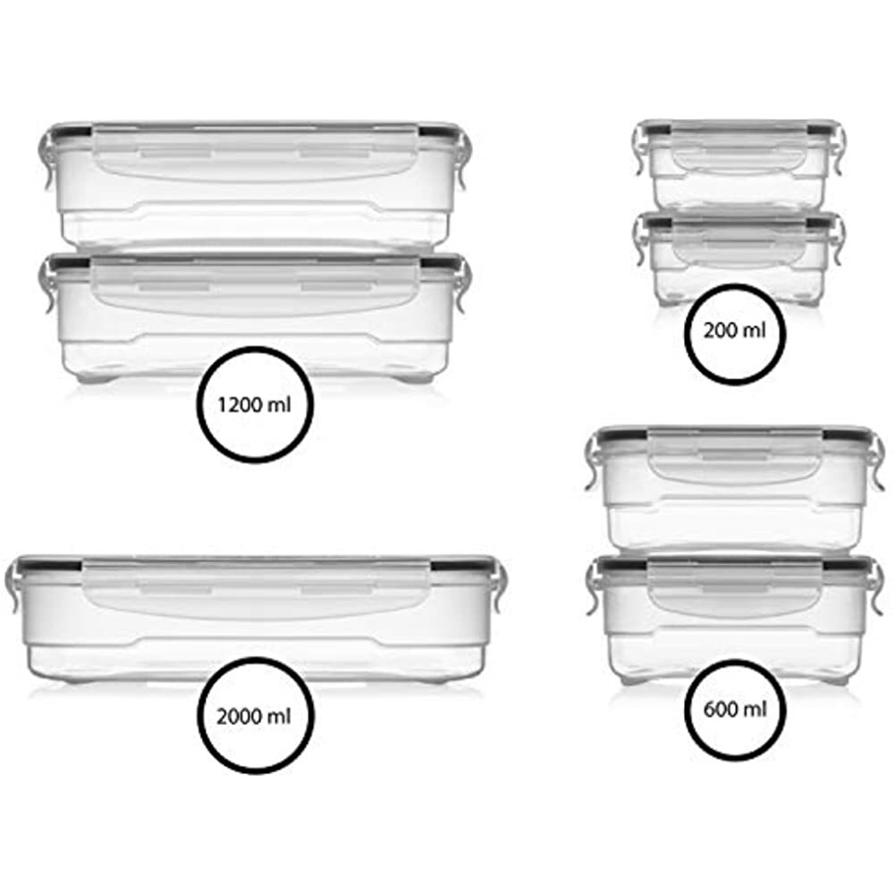 Homemaid Living Premium Airtight Plastic Storage Containers Easy Lock