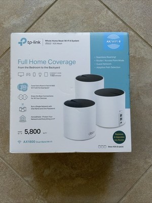 TP-Link Deco X25 AX1800 Wi-Fi 6 Mesh System 3-Pack Whole Home Coverage NEW