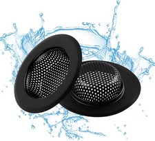 Sink Drain Strainer, 2 PCS Kitchen Sink Strainer - Upgraded Large Wide Rim 4.5"