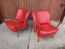 Cocktail Sessel Clubsessel Vintage 50er Easy Chair Mid Century 60er Vinyl 1/2