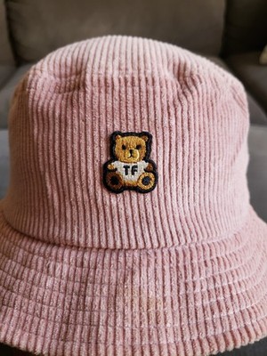 Teddy Fresh Pale Pink Corduroy Bucket Hat 100% Cotton One  display picture 3
