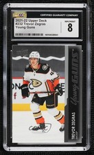 2021-22 Upper Deck Series 1 Young Guns Trevor Zegras #232 CGC 8 Rookie RC