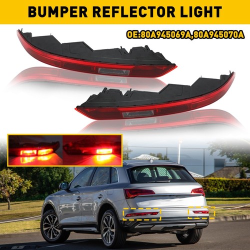 Light Reflector Areyourshop Car Right Rear Bumper Taillight, Rear Bumper Lower Tail Light Brake Stop Lamp Fits For Audi Q5 2018-2021 80A945070A Running Reflectors - Foto 7