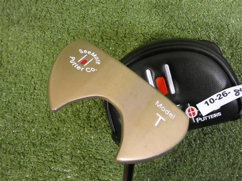 SeeMore 2025 Bronze Model T Straight 35" Putter with Headcover Excellent - Image 2 of 4