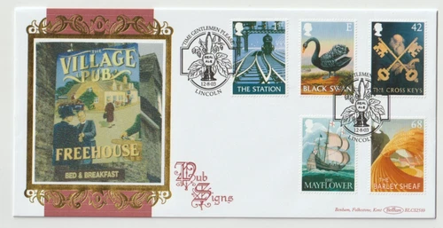 12/8/2003 UK GB FDC - Pub Signs - Benham BLCS258b - Lincoln Special Postmark