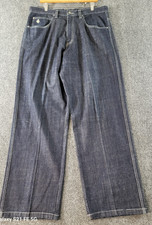 Rocawear Hip Hop Wide Leg Loose Baggy Jeans Men ACT SZ 36x34 Dark Wash 5 Pocket