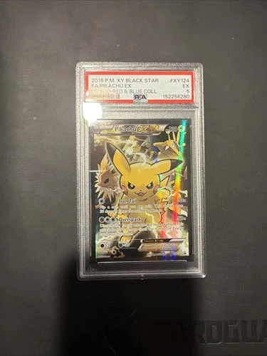 2016 POKEMON XY BLACK STAR PROMO RED & BLUE COLL FULL ART/PIKACHU EX PSA 5