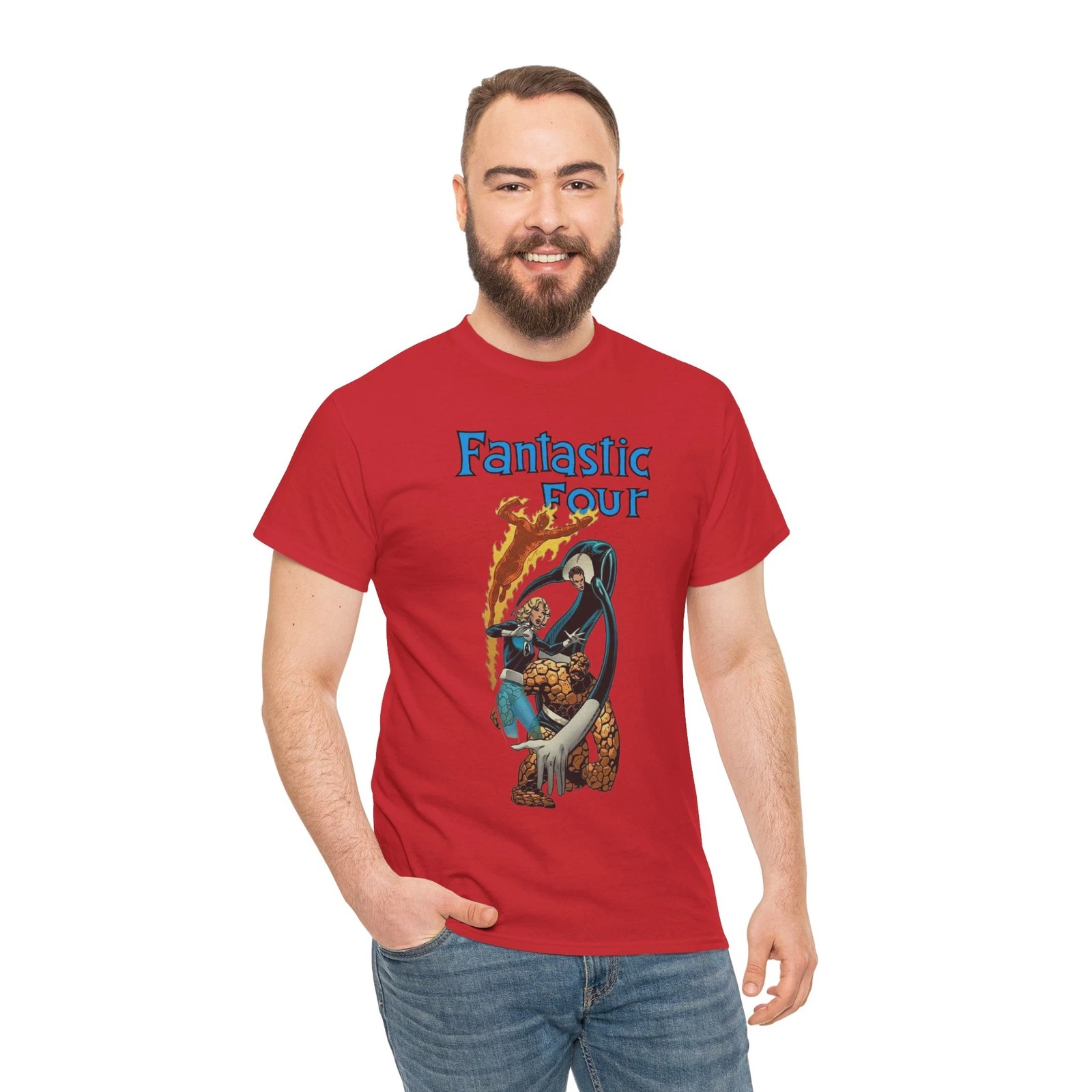Fantastic Four T-Shirt - John Byrne Art - Thing, Reed Richards - Marvel Comics
