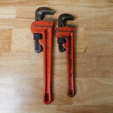 Snap On PW12C & PW10C Pipe Wrech Lot of 2 Made In USA 12" & 10" Wrenches