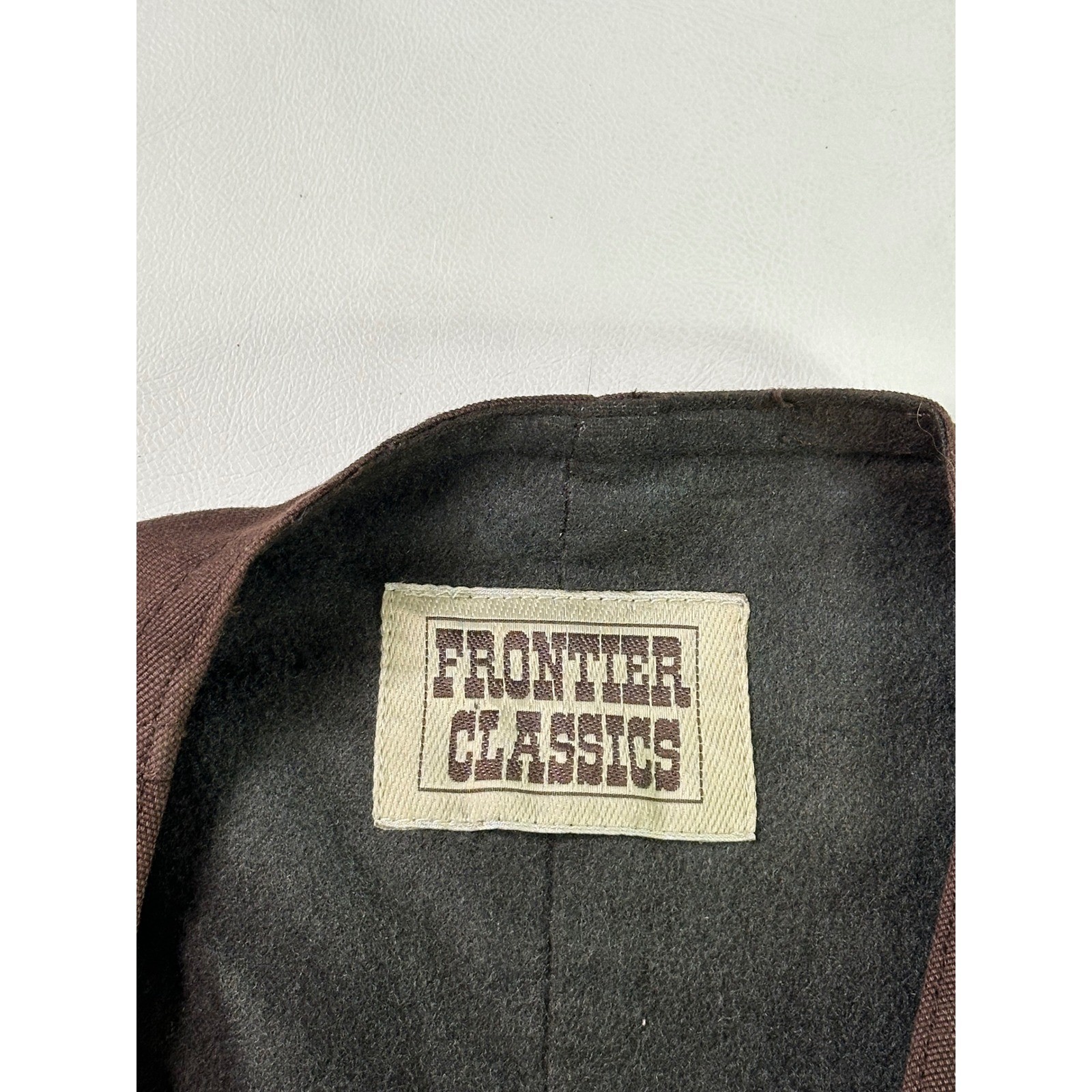 Frontier Classics Mens Brown Double Breasted Vest… - image 7