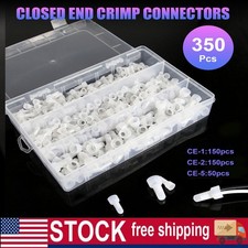 350PCS Closed End Crimp Cap Copper Core Nylon Wire Connectors 22-10AWG Terminals