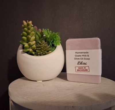 Lilac Olive Oil & Goats Milk Bar Soap