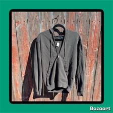 Vintage Polo Ralph Lauren Zip Up Hoodie Black Green Pony 80s / 90s - Size Small