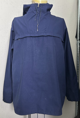 Herren Vintage 50er dunkelblau Mantel Pullover Reißverschluss Regen Parka Ski 44 Large
