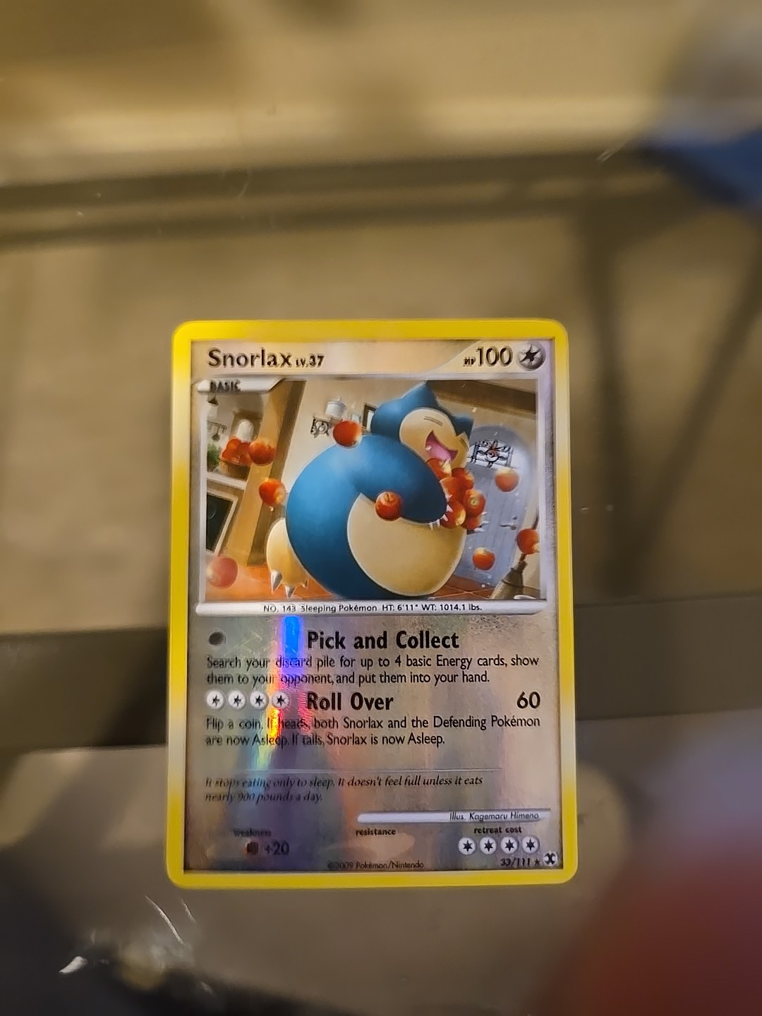 Snorlax 33/111 Rising Rivals Reverse Holo Lightly Played