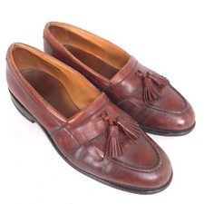 Allen Edmonds Men’s 9.5 D Newport Brown LEATHER Tassel Loafer Shoes USA MADE