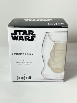 JoyJolt Star Wars Stormtrooper 3D Helmet 6.5oz Double Wall Glass Coffee Clear 