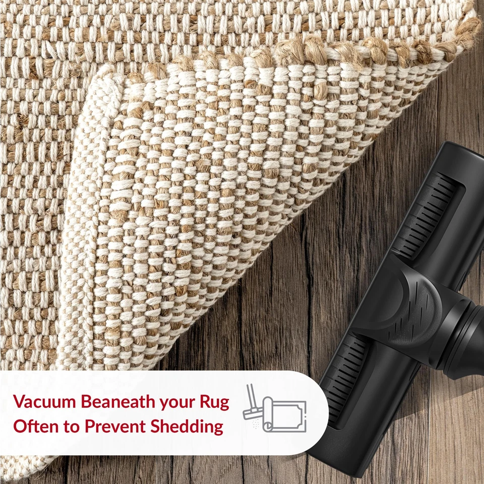 Elfriede Natural Jute Area Rug 2x8 Handmade Eco-Friendly Farmhouse Decor - Image 3 of 4