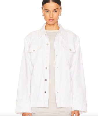 NEW GRLFRND White Jessie Body Drill Shirt Jacket NWT - Size M