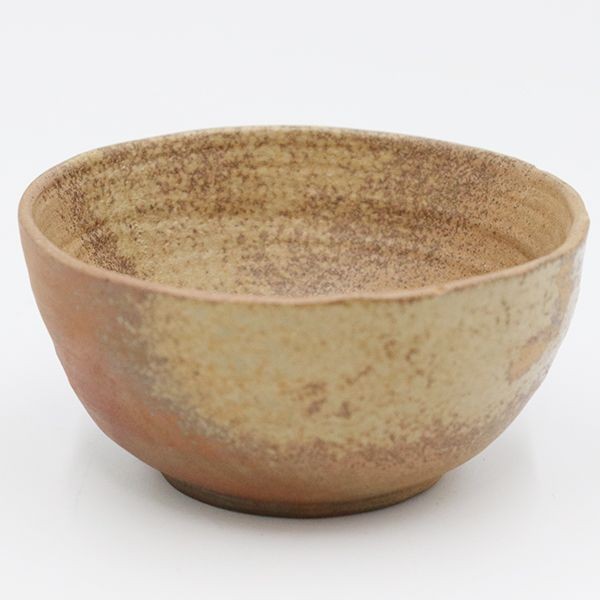Iseki Mitsuru Bizen Ware Tea Bowl Used Antique Ceramic Brown 6cm x 12cm