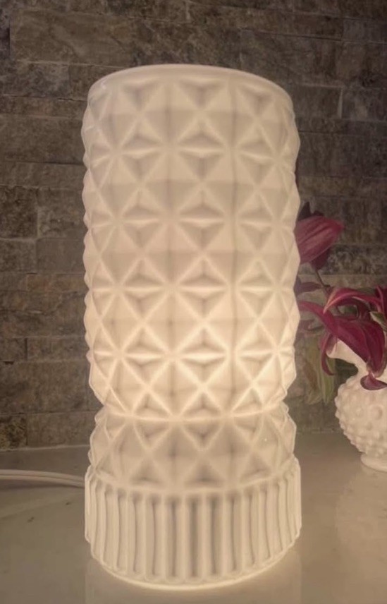 Vintage IKEA Vanadin White Matte Glass Table Lamp, 90s Retro