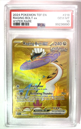 Pokémon Raging Bolt ex 218/162 PSA 10 Gem Mint Temporal Forces Holo Hyper Rare
