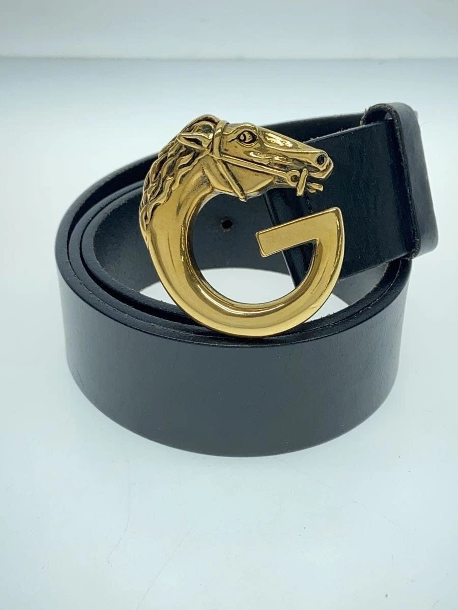 Ceinture GUCCI cuir noir uni homme 201785 147 85 34 Occasion