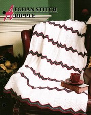 Afghan Stitch Ripple  Annie's Crochet Quilt  Afghan Club QAC360-04