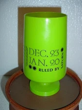 Vintage 1970s  Capricorn Tiara Zodiac Pedestal Glass MCM Green