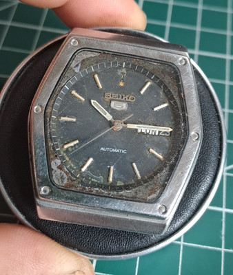 Seltenes Vintage (1981) Automatik Seiko 6309-615A Sechskantgehäuse *Ersatzteile FIX*