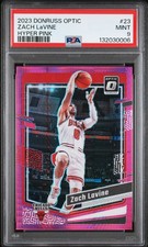 2023 PANINI DONRUSS OPTIC HYPER PINK #23 ZACH LAVINE PSA 9