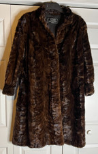 VTG 3/4 Mid Length Women's Mink Genuine Fur Hook  Eye Jacket Coat France