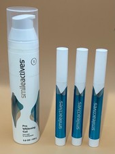 Lot Smileactives 1 Pro Whitening Gel 3.8 Oz. PLUS 3 Teeth Whitening Pens