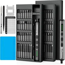 Cordless Electric Screwdriver Set 70-in-1 Kit 64 Bit 5 Torque USB-C Repair Tool