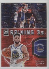 2021-22 Panini Donruss Optic Raining 3s Red Pulsar Prizm Stephen Curry #2 0t30