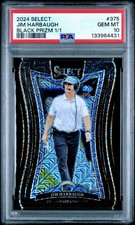 2024 Panini Select Jim Harbaugh Black Prizm PSA 10 Chargers TRUE 1/1